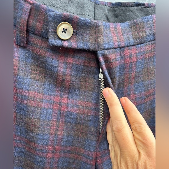 Sand Copenhagen plaid wool blend pants, size 46 - Picture 6 of 9